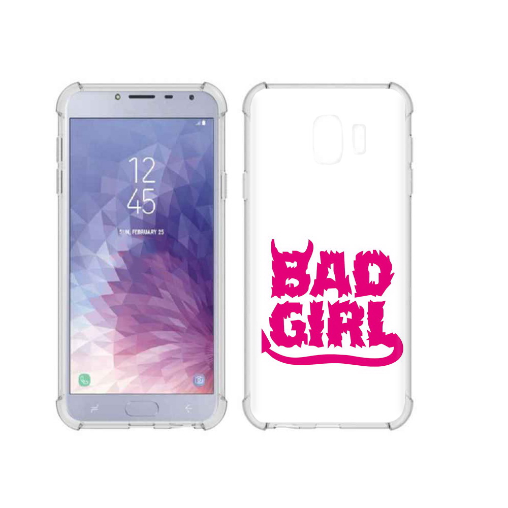 

Чехол MyPads Tocco для Samsung Galaxy J4 (2018) плохая девочка, Прозрачный, Tocco