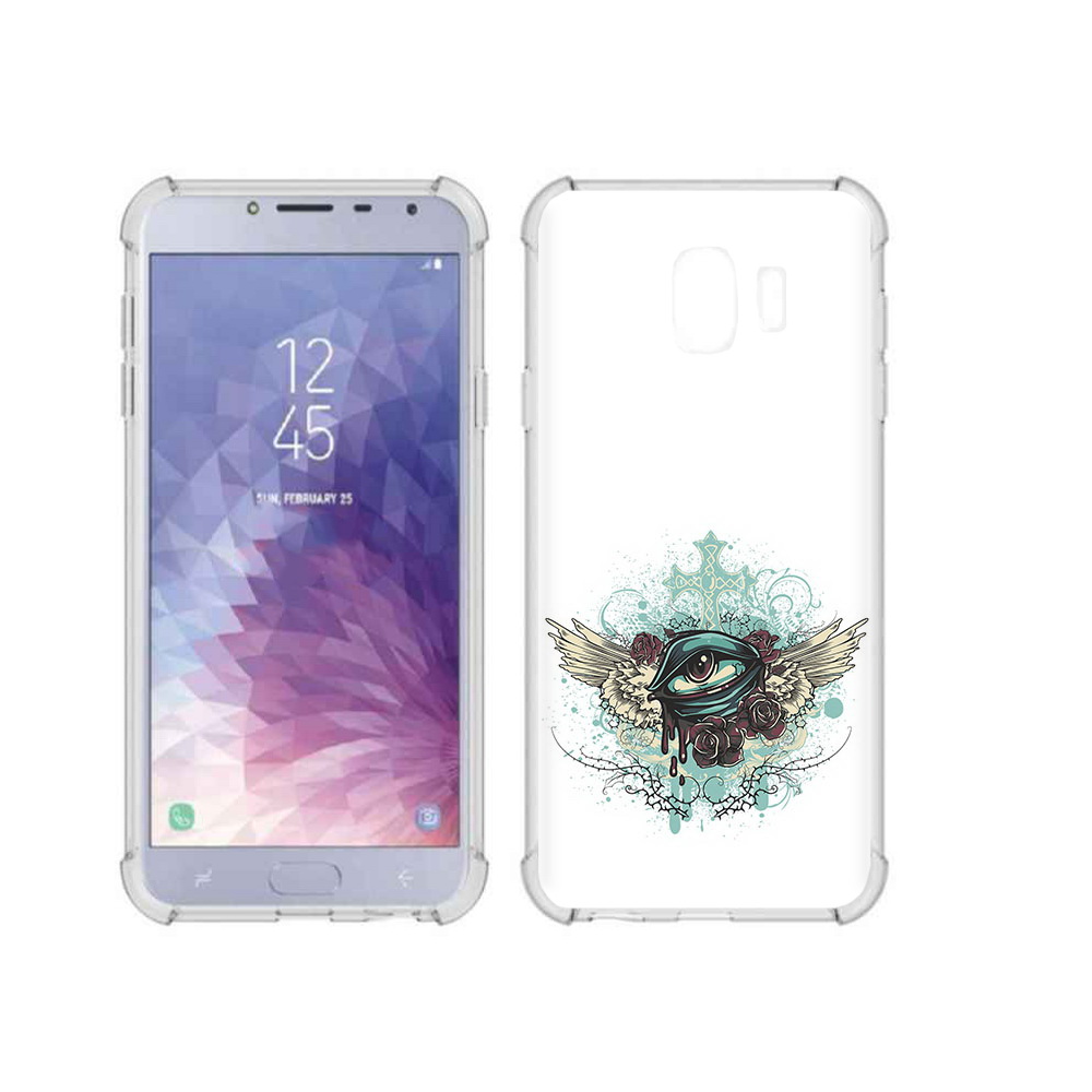 

Чехол MyPads Tocco для Samsung Galaxy J4 (2018) плачущий глаз с крыльями, Прозрачный, Tocco