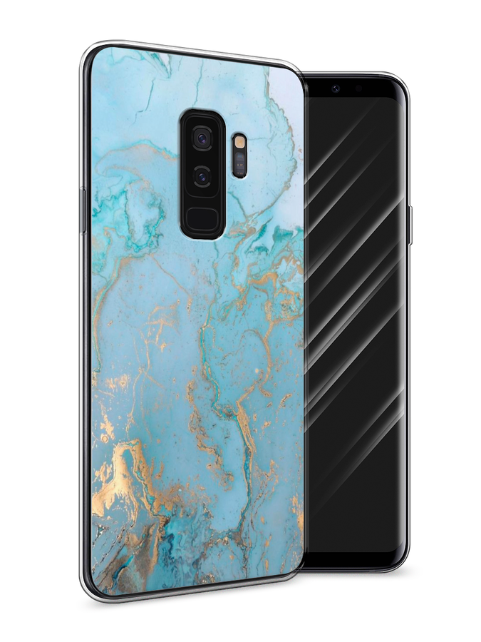 

Чехол Awog на Samsung Galaxy S9 + "Голубой мрамор рисунок", 25850-3