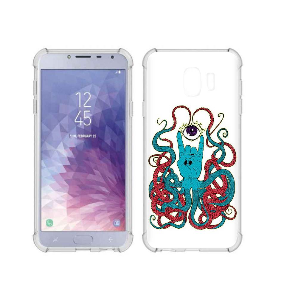 

Чехол MyPads Tocco для Samsung Galaxy J4 (2018) осьминог-рука абстракция, Прозрачный, Tocco