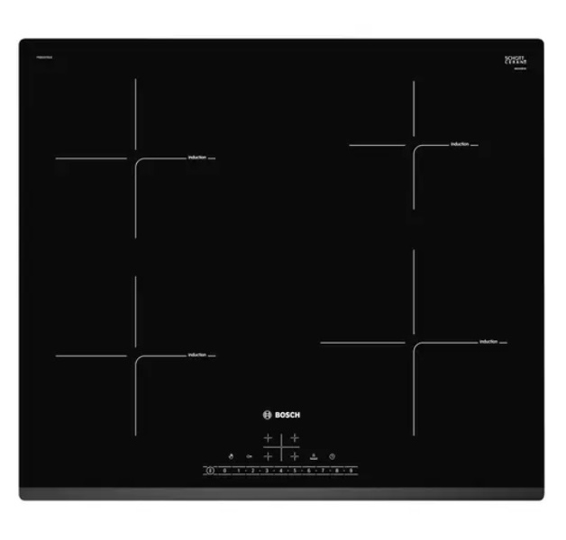 

Встраиваемая варочная панель индукционная Bosch PIE631FB1E черный, PIE631FB1E