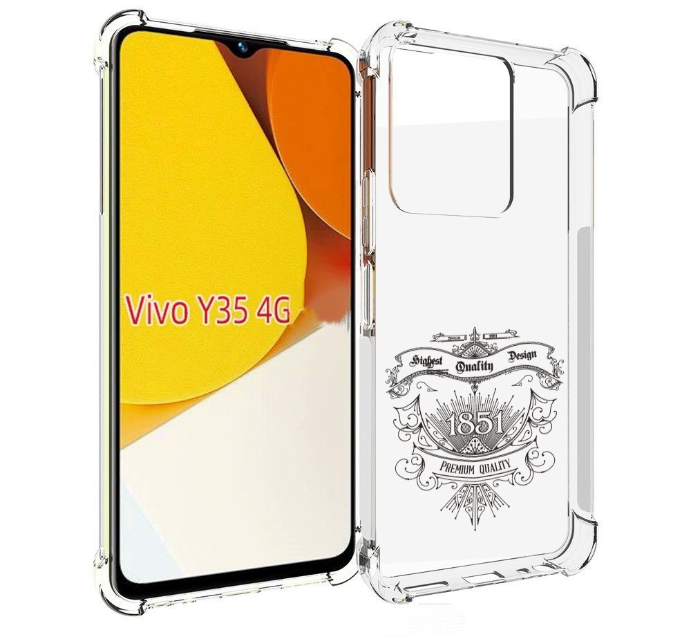 

Чехол MyPads логотип 1851 год для Vivo Y35 4G 2022 / Vivo Y22, Прозрачный, Tocco