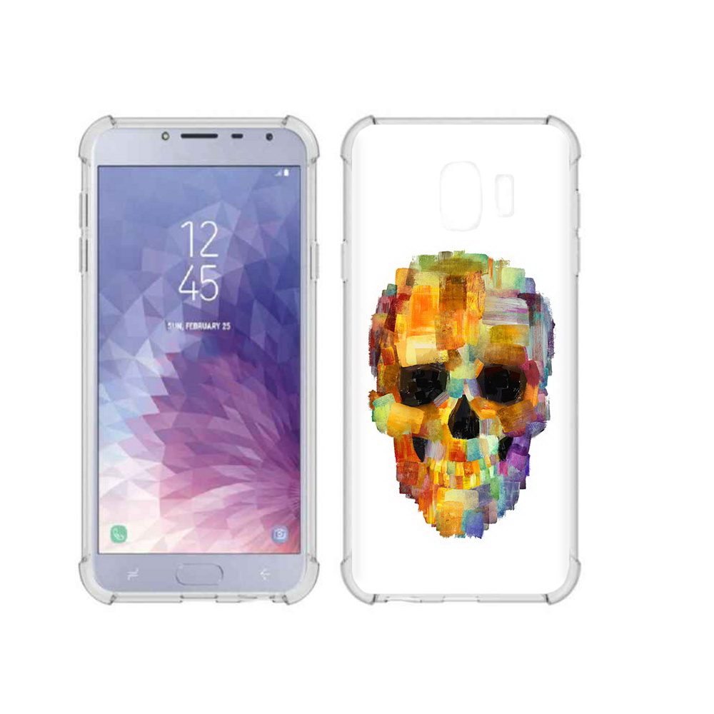 

Чехол MyPads Tocco для Samsung Galaxy J4 (2018) нарисованный череп, Прозрачный, Tocco