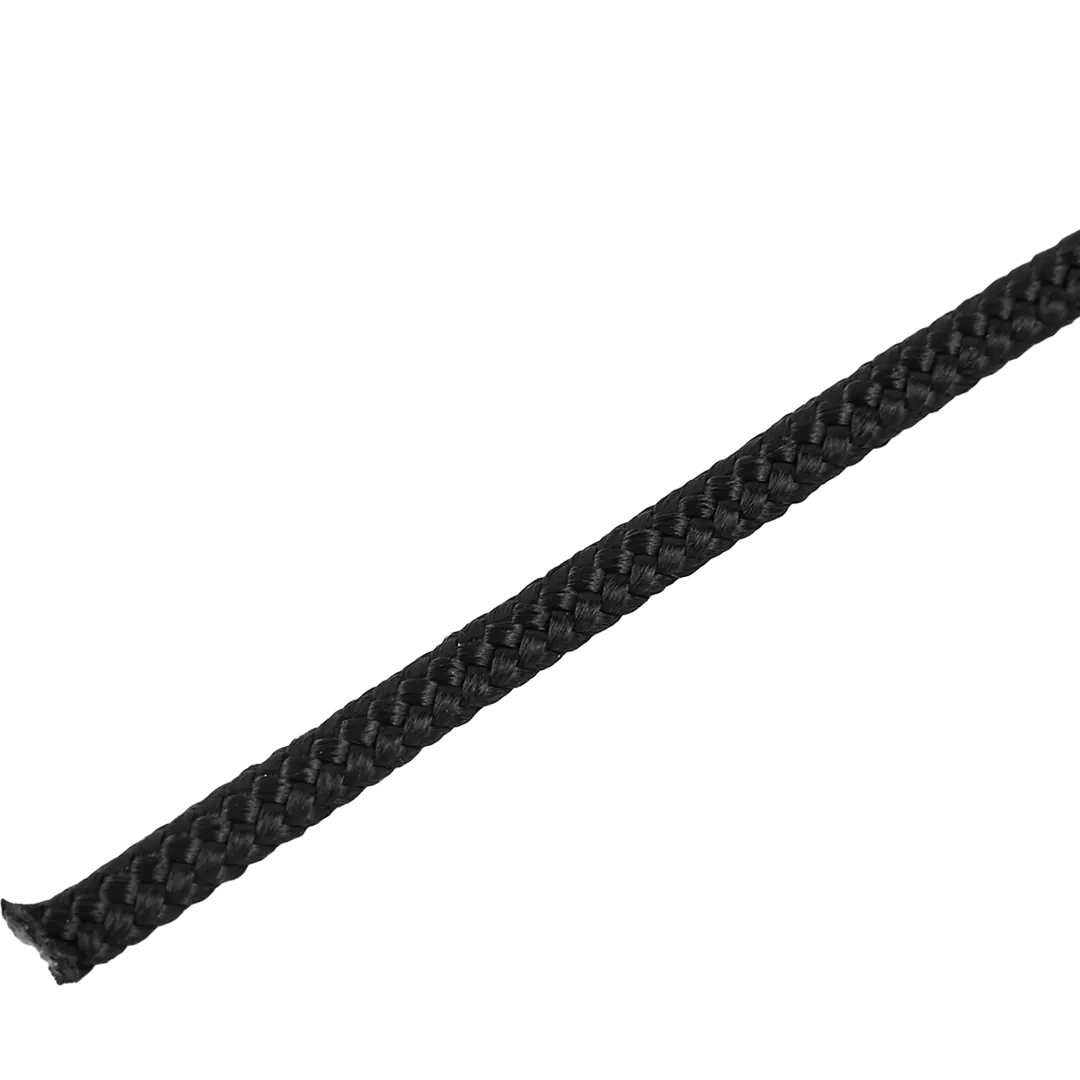 Шнур полиамидный Сибшнур 4 мм 2 м, цвет черный крученый полиамидный шнур стройбат