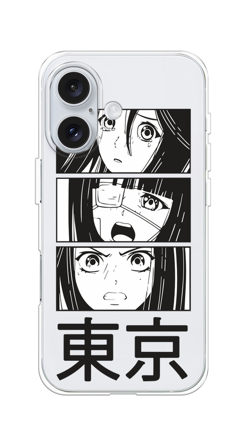 

Чехол на Apple iPhone 16 "Tokyo girls", Белый;черный;прозрачный, 16050-1