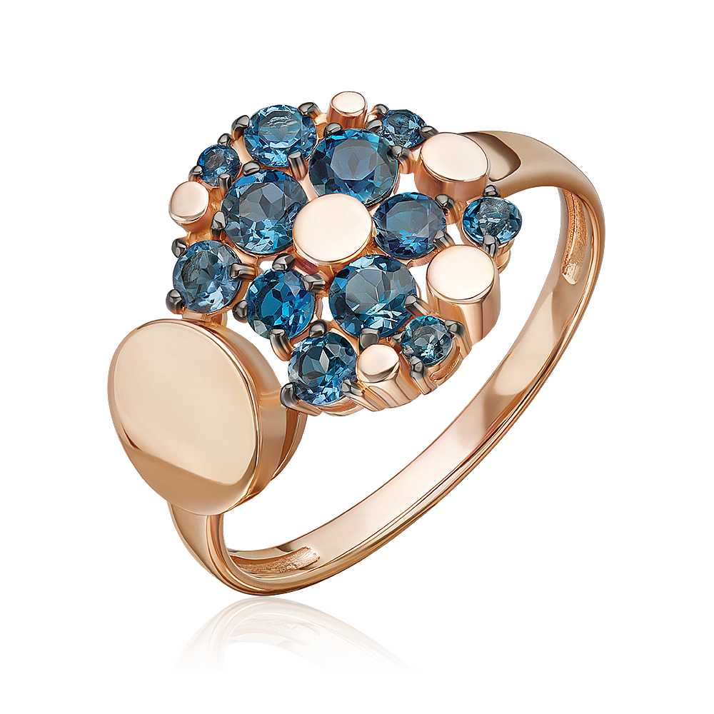 

Кольцо из золота р.  PLATINA jewelry 01-5834-01-201-1110, топаз, 01-5834-01-201-1110