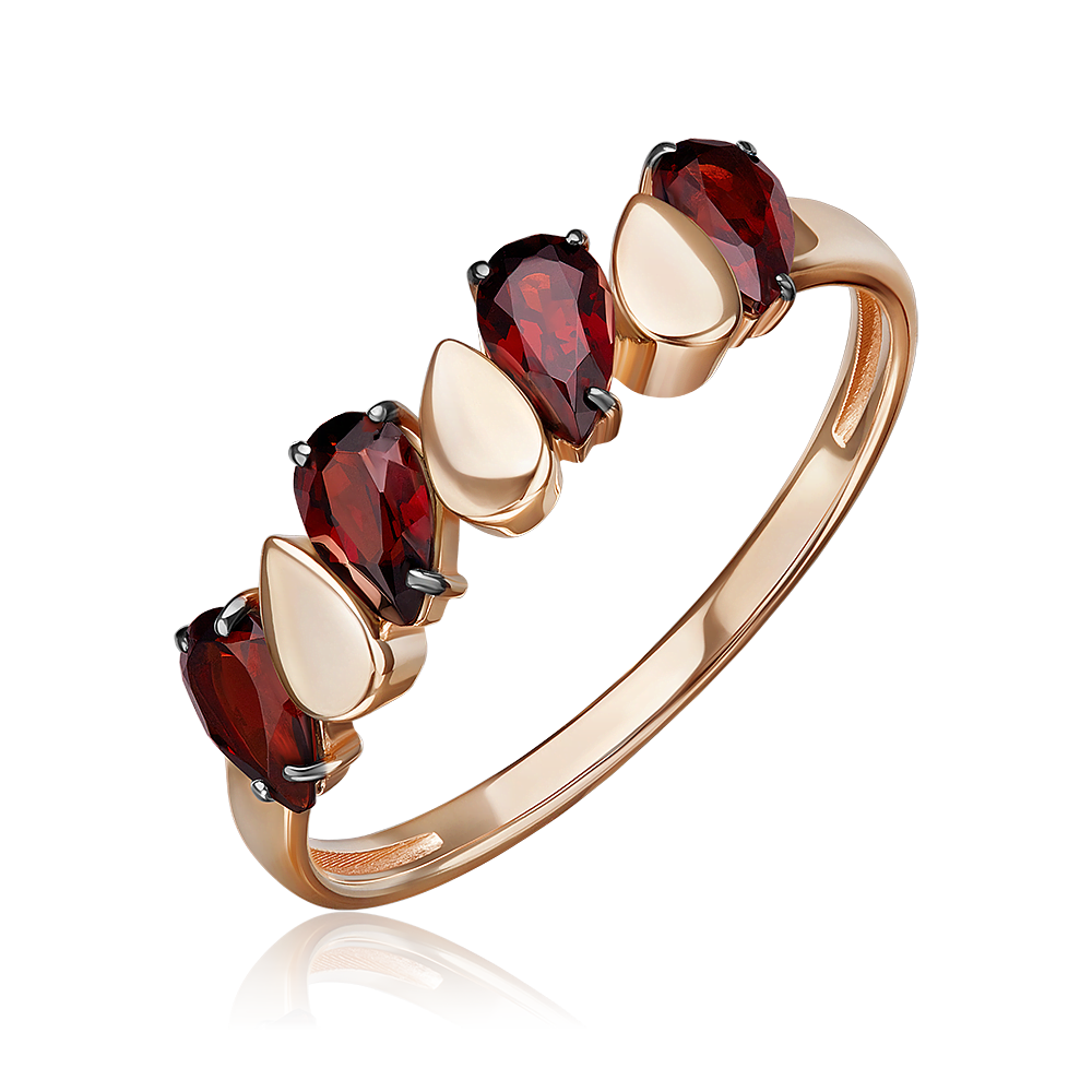 

Кольцо из золота р. 17,5 PLATINA jewelry 01-5833-00-204-1110, гранат, 01-5833-00-204-1110
