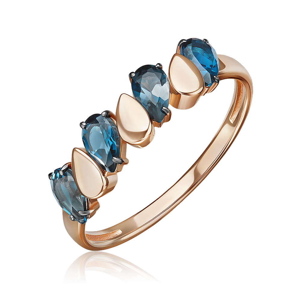 

Кольцо из золота р. 18 PLATINA jewelry 01-5833-00-201-1110, топаз, 01-5833-00-201-1110
