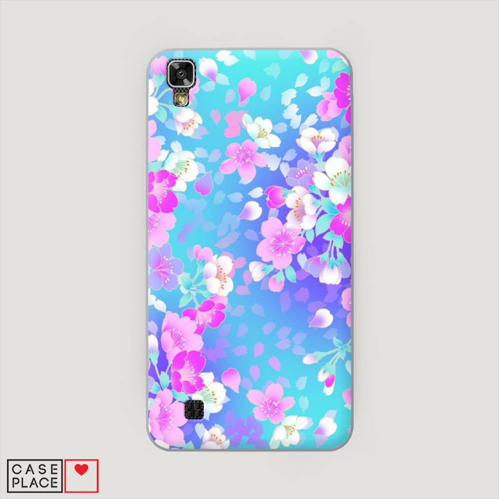 

Чехол Awog на LG X Power (K220DS) "Яблоневые цветы", Голубой;розовый;белый, 82350-8