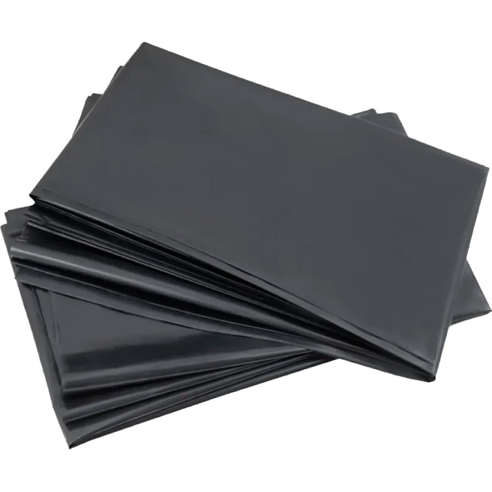 Мешки для мусора Pack Innovation черные, в пластах, ПВД, 50 мкм, 100 шт., 180 л
