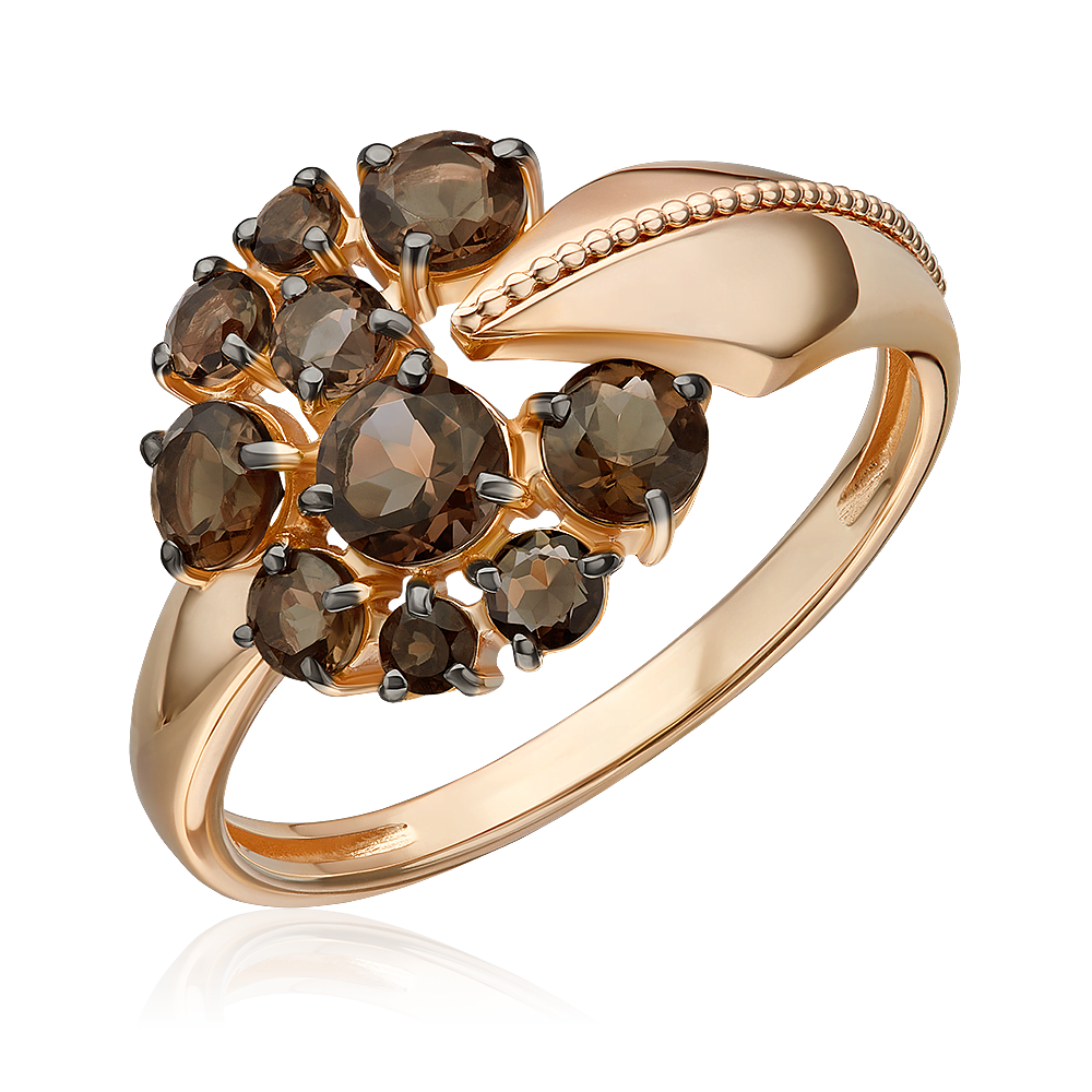 

Кольцо из золота р. 17 PLATINA jewelry 01-5831-00-202-1110, раухтопаз, 01-5831-00-202-1110