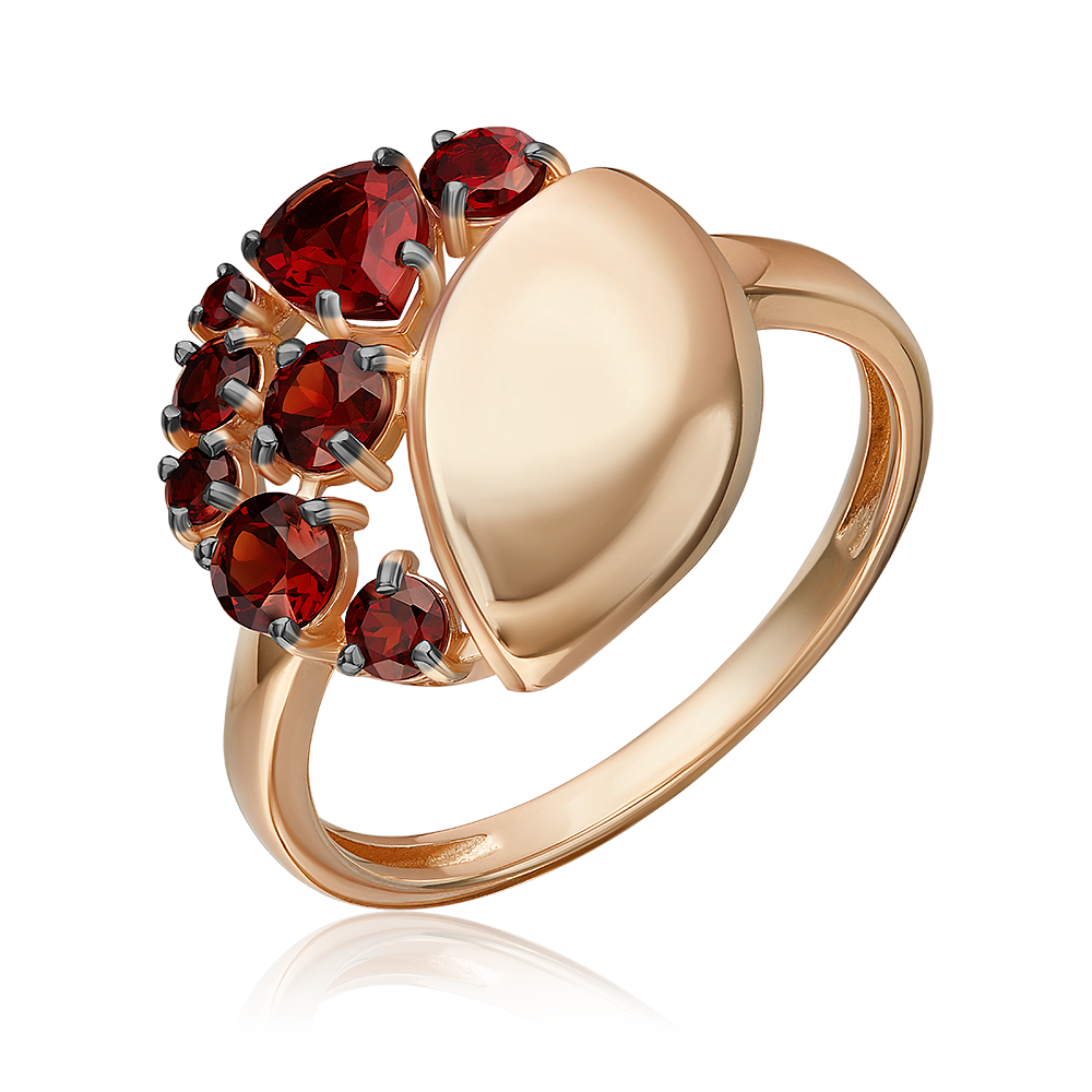 

Кольцо из золота р.  PLATINA jewelry 01-5828-00-204-1110, гранат, 01-5828-00-204-1110