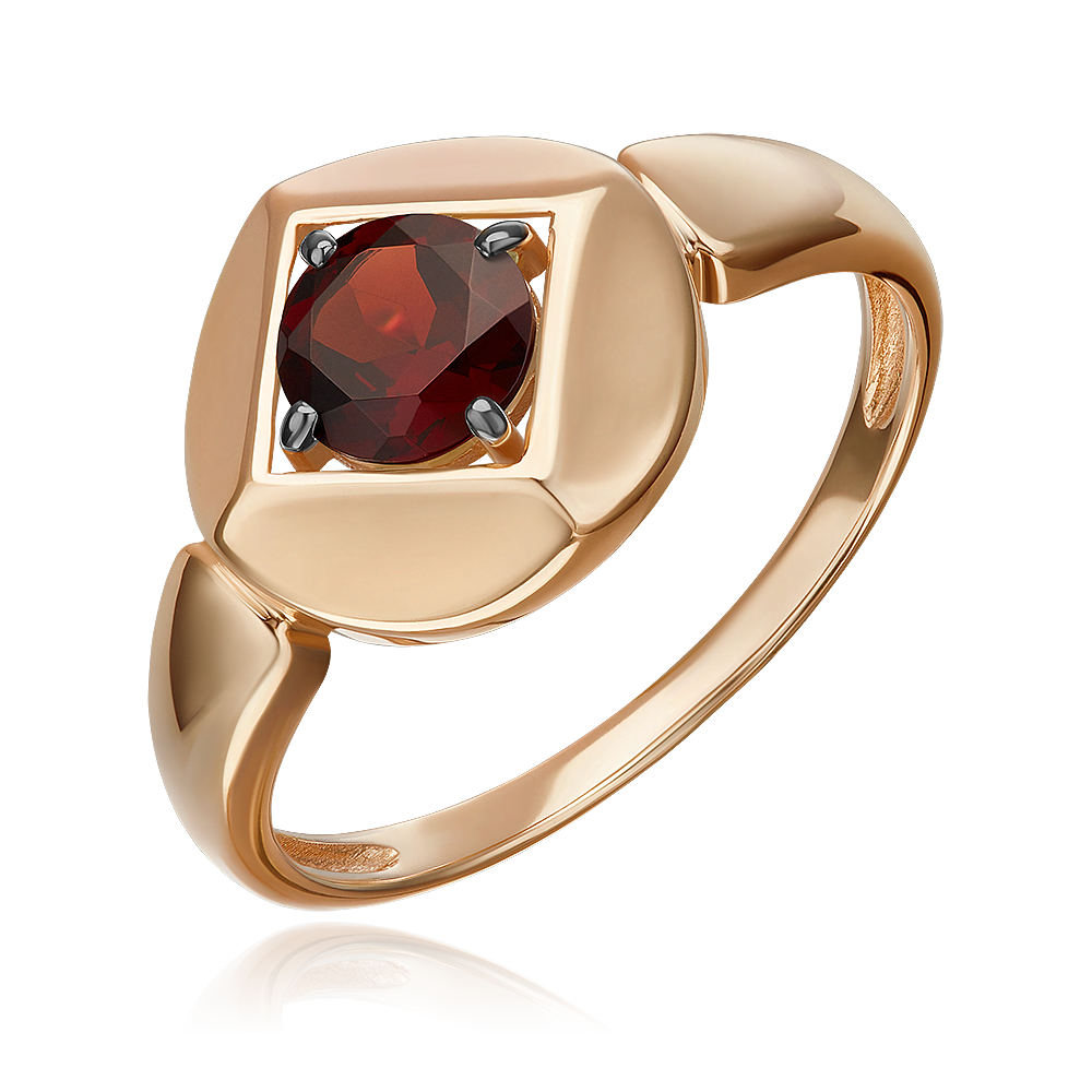 

Кольцо из золота р. 18 PLATINA jewelry 01-5827-00-204-1110, гранат, 01-5827-00-204-1110