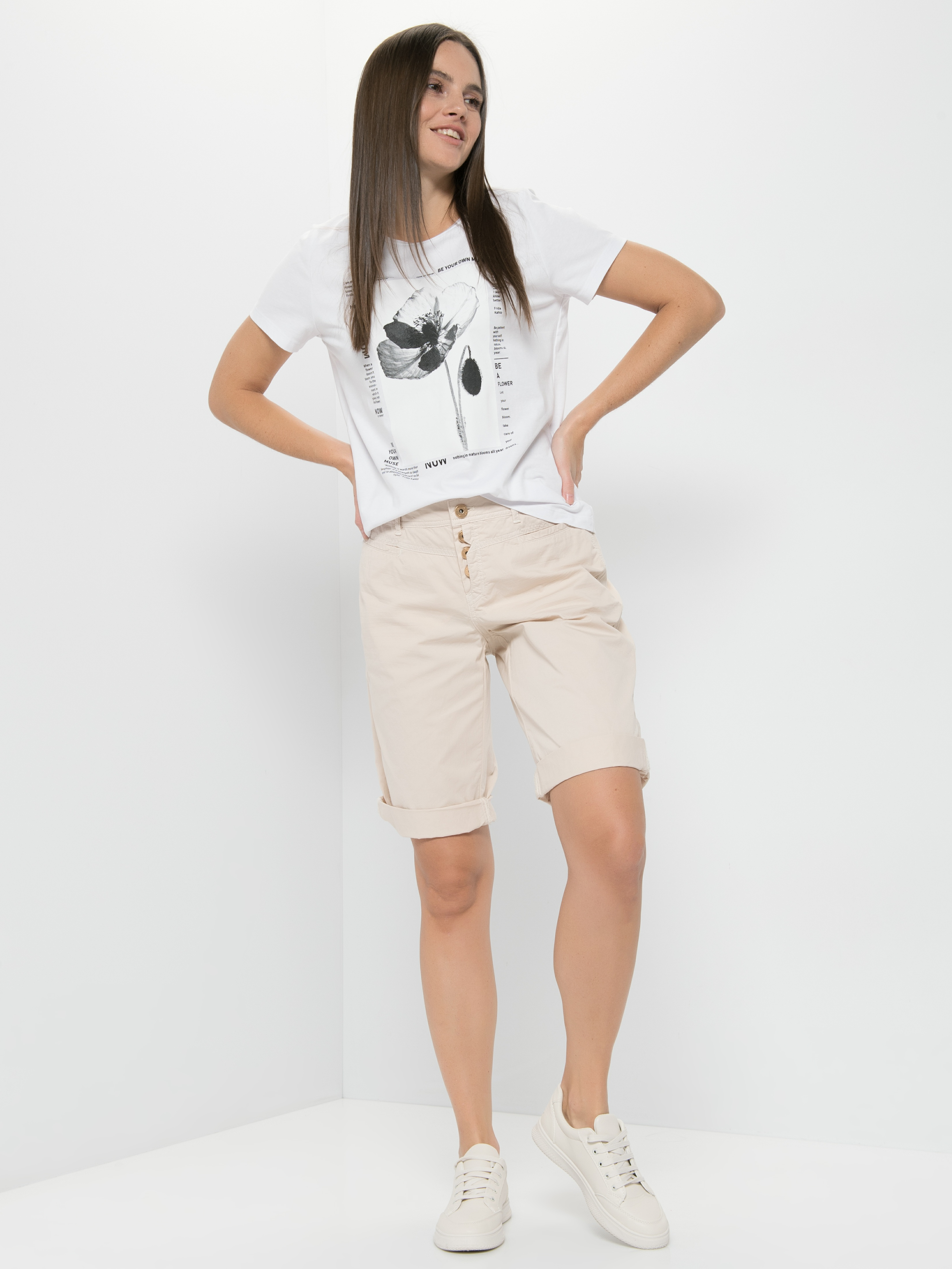 

Шорты женские TAIFUN by GERRY WEBER 120019-11159-9350 бежевые 38, 120019-11159-9350