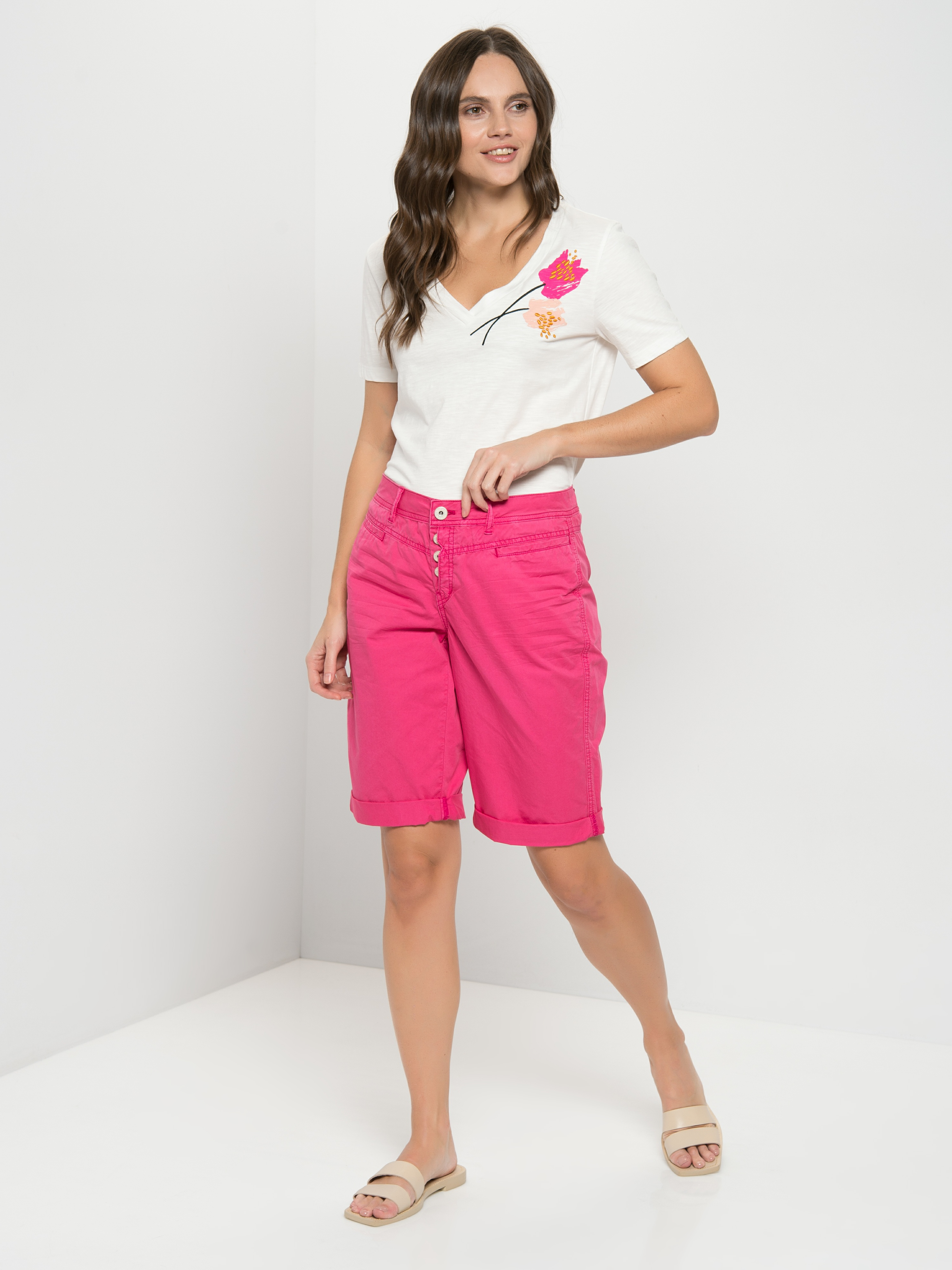 

Шорты женские TAIFUN by GERRY WEBER 120019-11159-3280 розовые 34, 120019-11159-3280