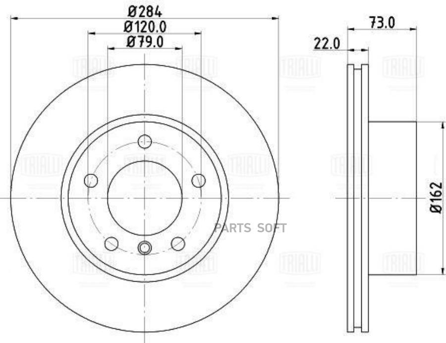 

Диск торм. для а/м BMW 1 (F20) (11-)/2 (F22) (13-) перед. d=284 | перед |