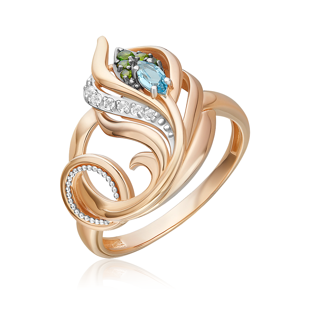 

Кольцо из золота р.17 PLATINA jewelry 01-5786-00-713-1111, топаз, 01-5786-00-713-1111