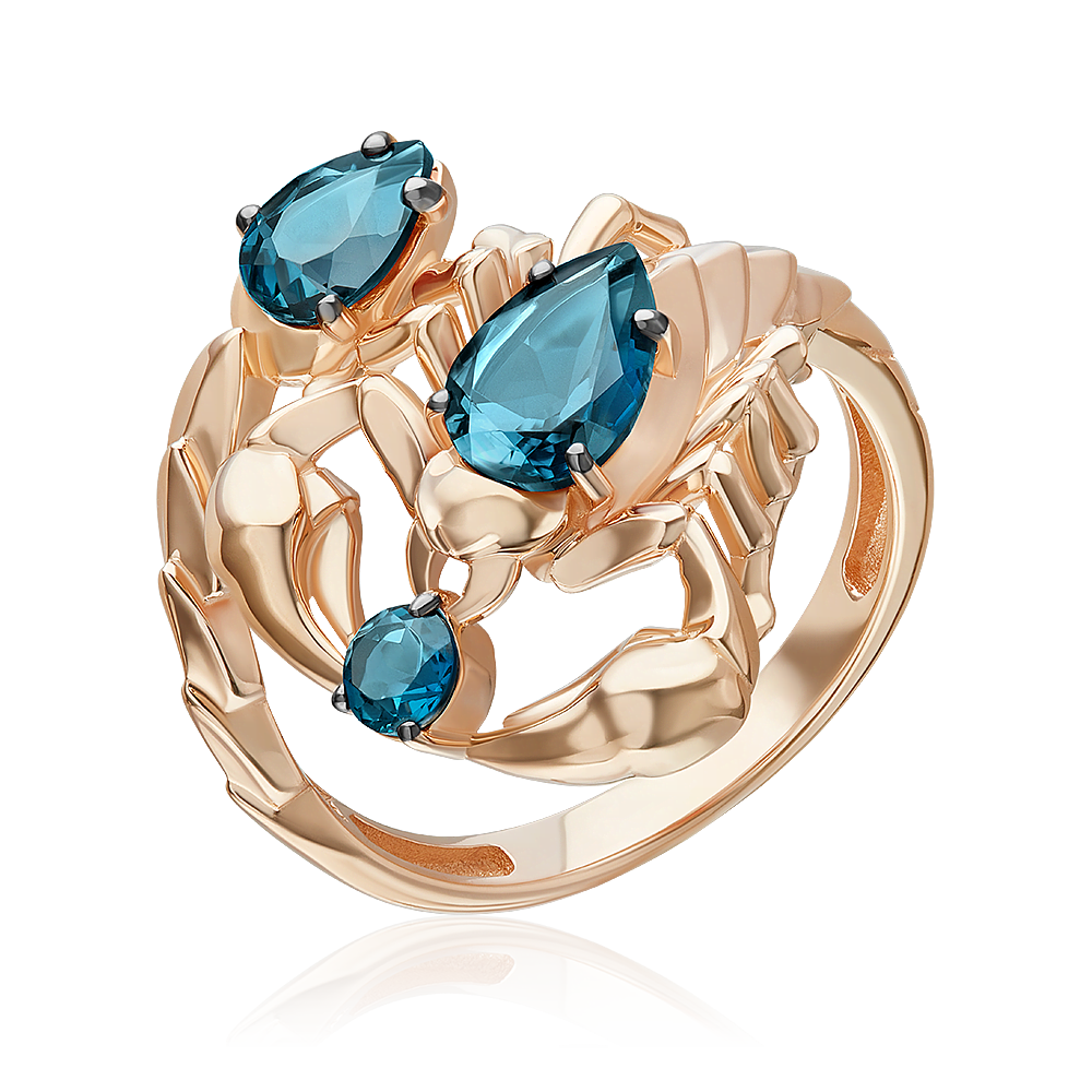

Кольцо из золота р. 18 PLATINA jewelry 01-5782-00-201-1110, топаз, 01-5782-00-201-1110