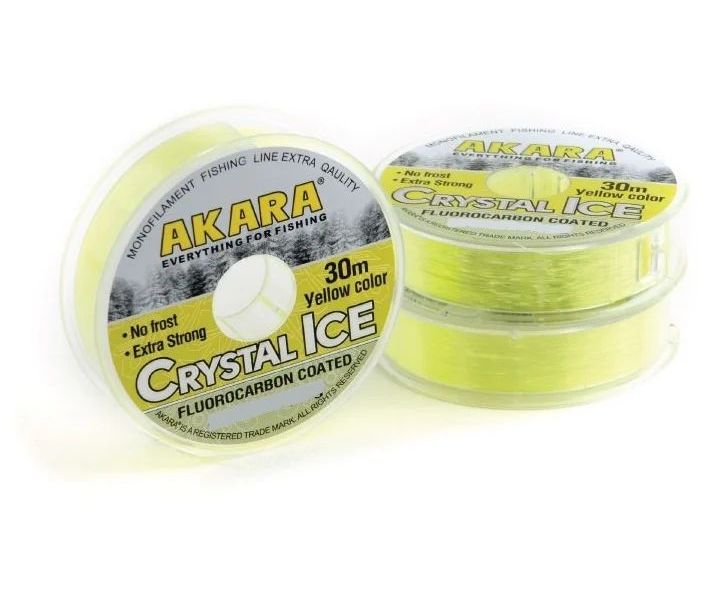 AKARA Леска монофильная AKARA CRYSTAL ICE YELLOW (CR-IY-30-022  (30 м 0,22мм) )