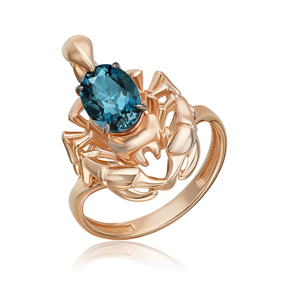 

Кольцо из золота р. 18 PLATINA jewelry 01-5774-00-201-1110, топаз, 01-5774-00-201-1110