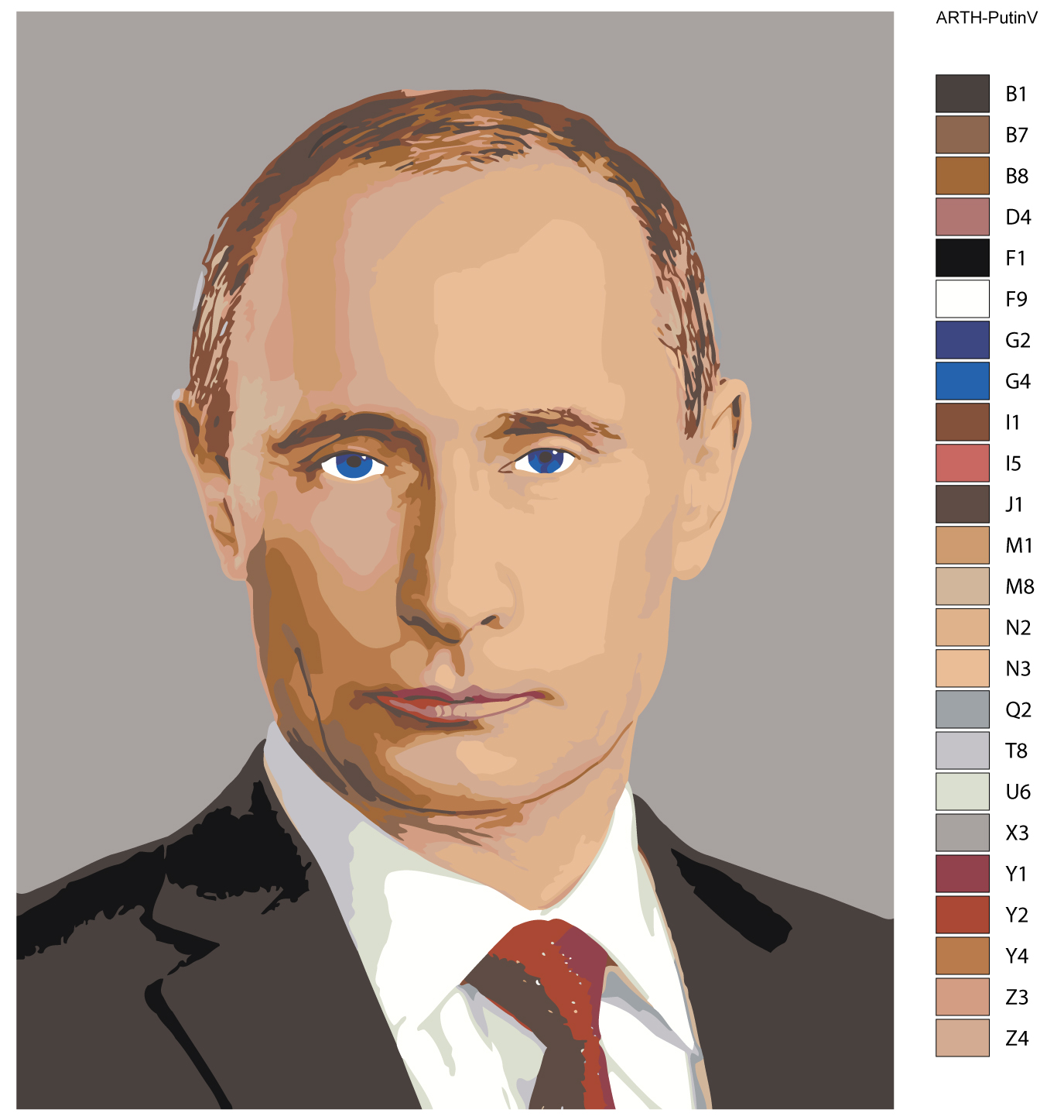 

Картина по номерам, "Живопись по номерам", 60х 75, ARTH-PutinV, ARTH-PutinV