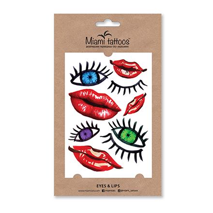 

Переводные тату Miami Tattoos Eyes and Lips