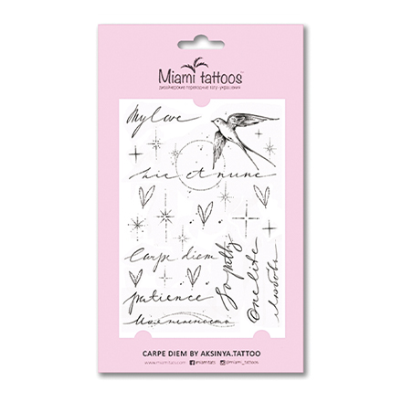 

Переводные тату Miami Tattoos Carpe Diem