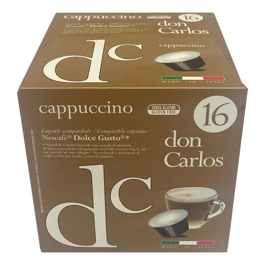 Капсулы для кофемашин Don Carlos Cappucino 16шт стандарта Dolce Gusto