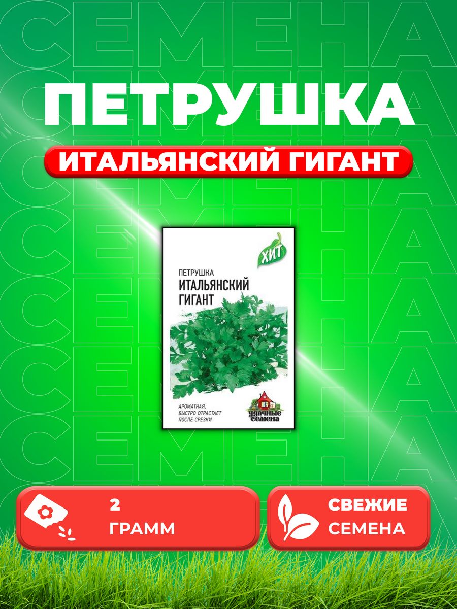 

Семена Петрушка Итальянский гигант 2 г ХИТ х3