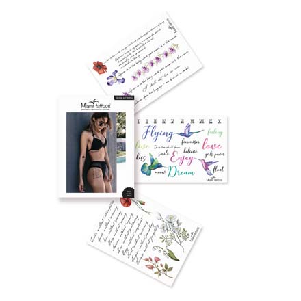 

Переводные тату Miami Tattoos Floral Lettering