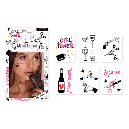 

Переводные тату Miami Tattoos Girl Power