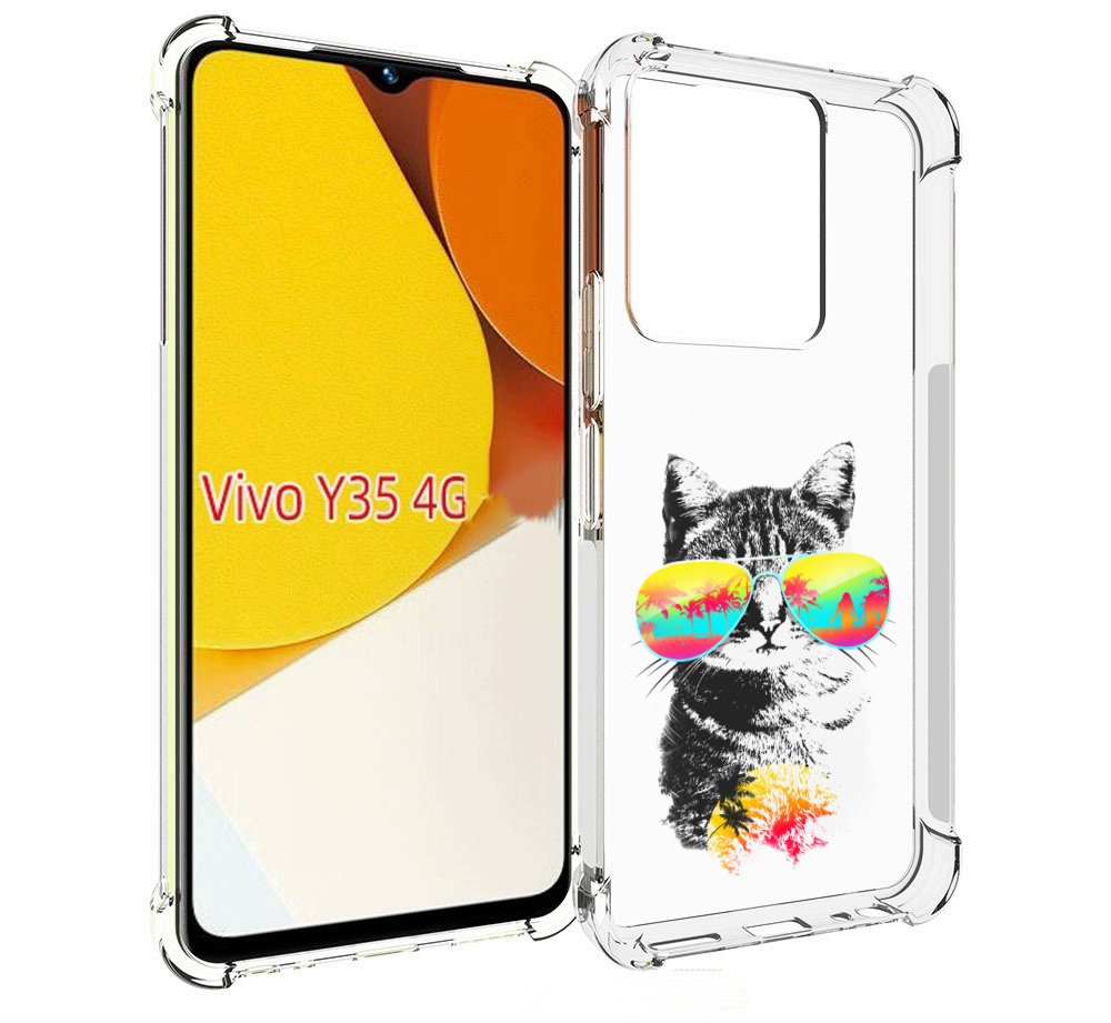 

Чехол MyPads крутой кот для Vivo Y35 4G 2022 / Vivo Y22, Прозрачный, Tocco