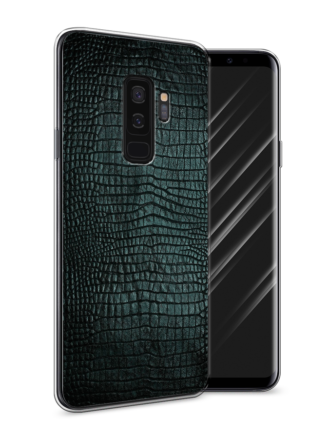 

Чехол Awog на Samsung Galaxy S9 + "Черная змея", Черный;серый;голубой, 25850-3