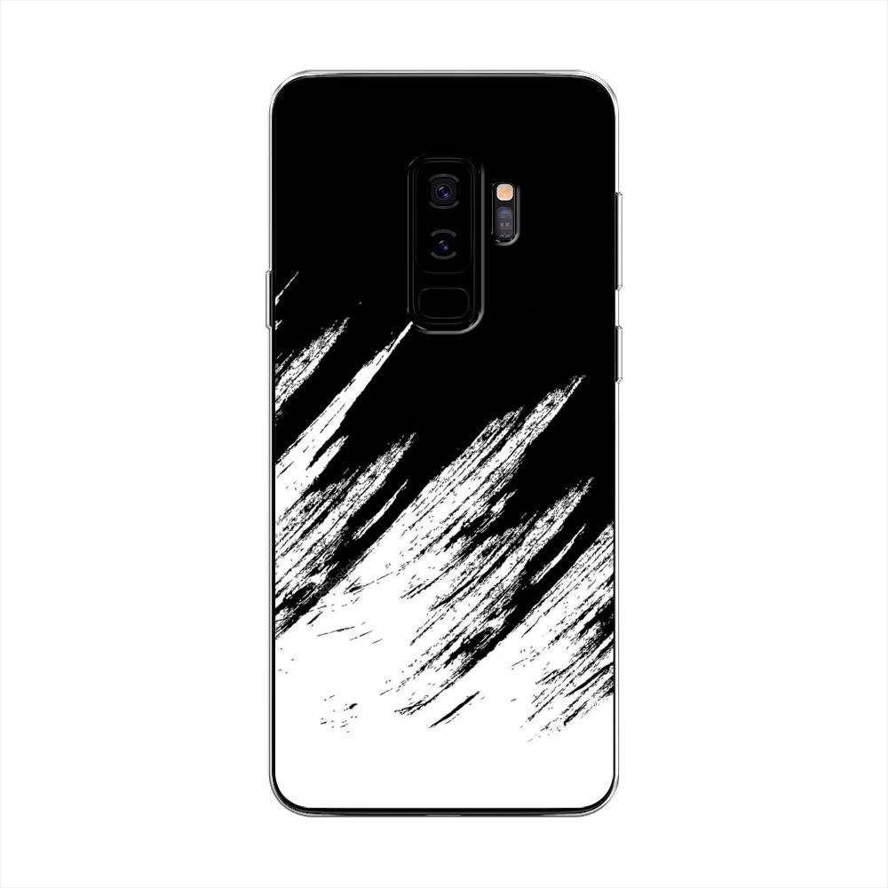 фото Чехол awog "черно белые брызги" для samsung galaxy s9 +