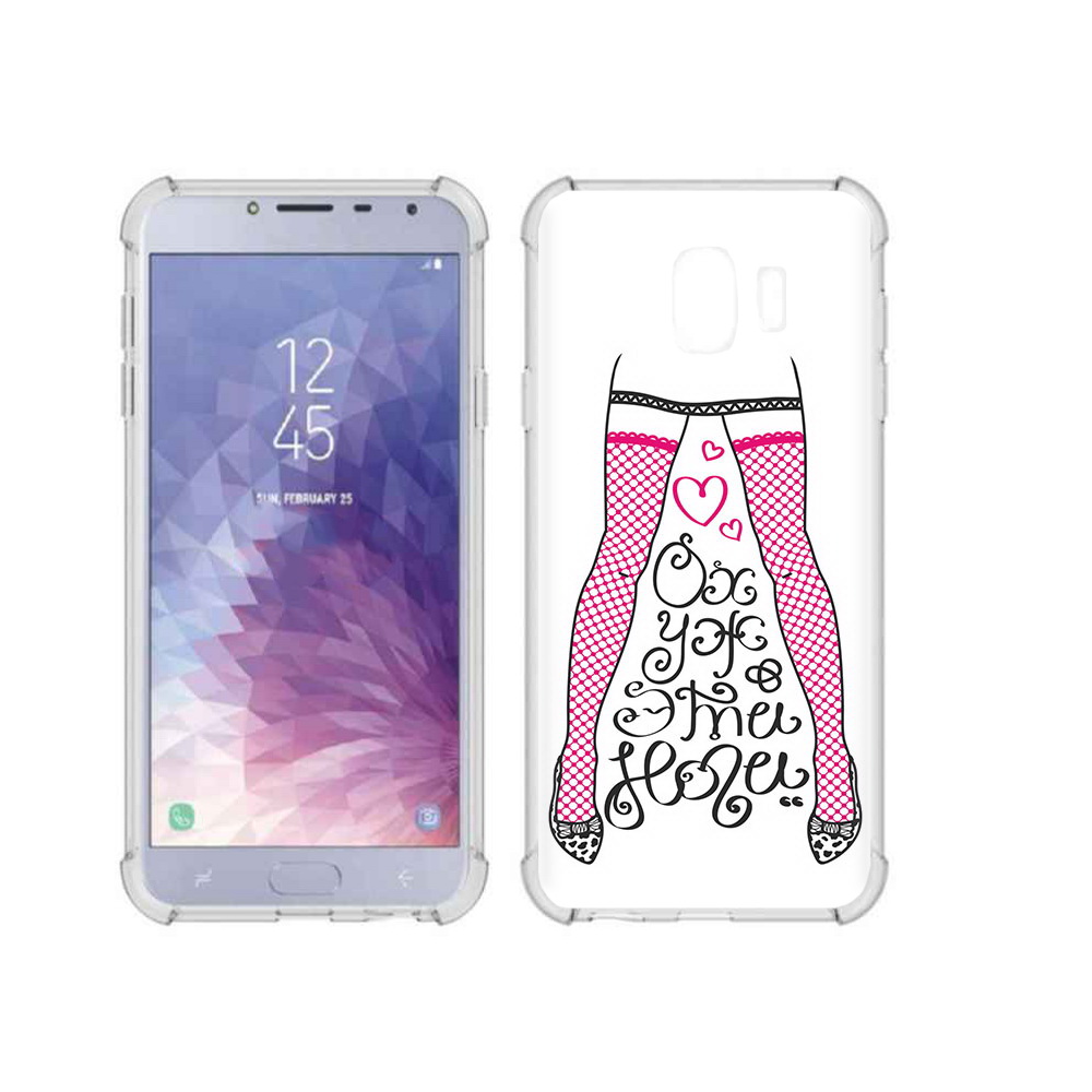 Чехол MyPads Tocco для Samsung Galaxy J4 (2018) нарисованные ноги в чулках