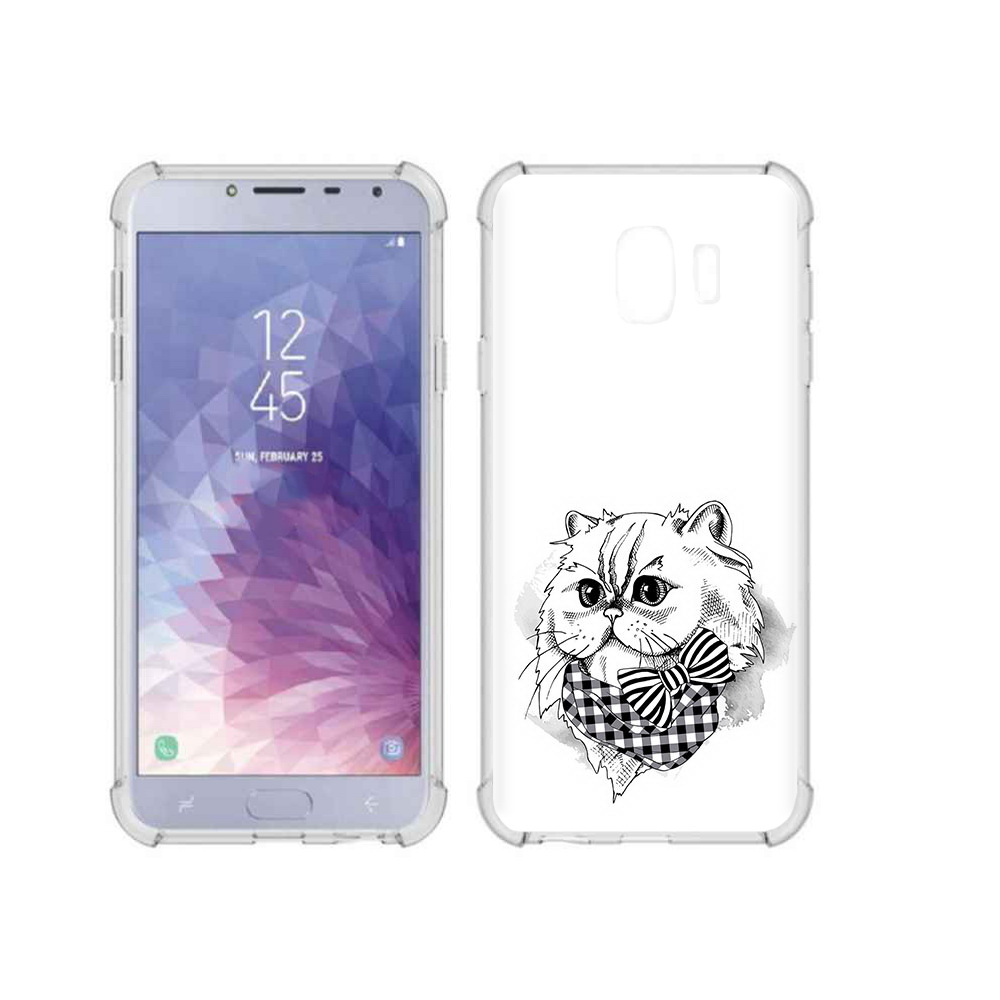 

Чехол MyPads Tocco для Samsung Galaxy J4 (2018) нарисованная красивая кошечка, Прозрачный, Tocco
