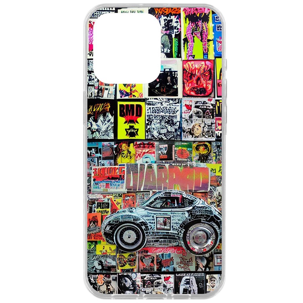 

Чехол-накладка Krutoff Clear Case Автопамфлет для iPhone 15 Pro Max, Прозрачный