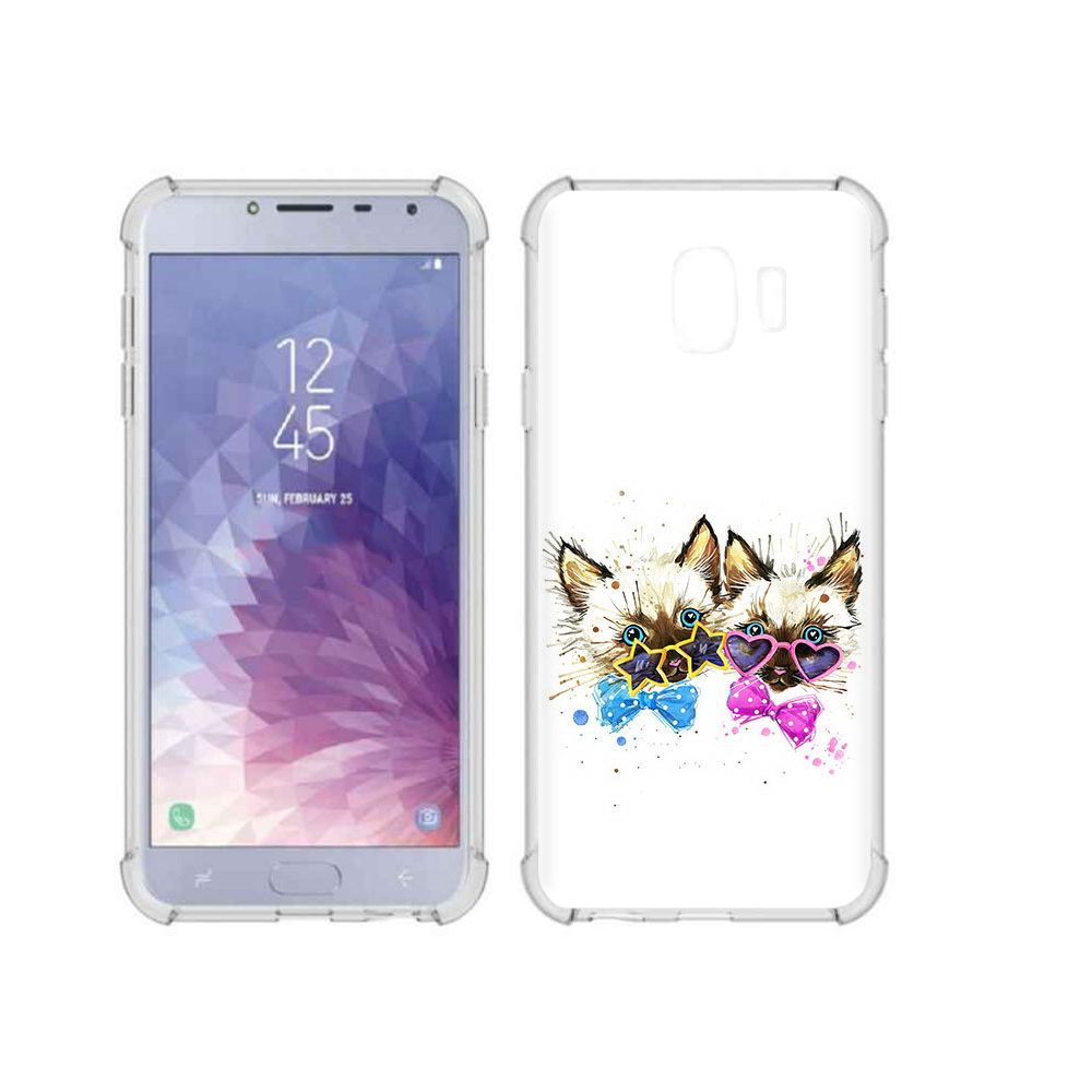 

Чехол MyPads Tocco для Samsung Galaxy J4 (2018) милые котята, Прозрачный, Tocco