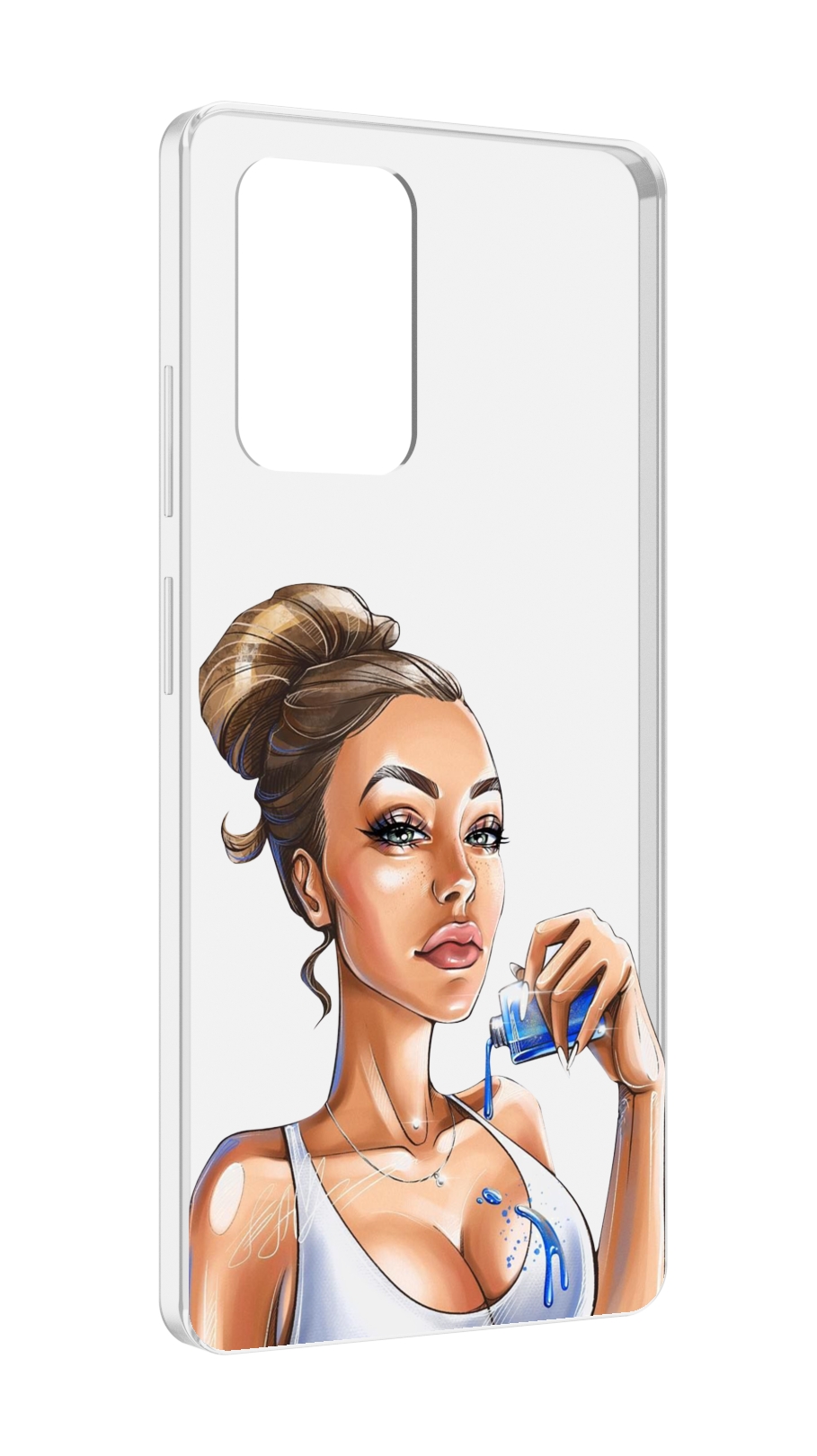 

Чехол MyPads девушка-пролила-краску женский для ZTE Blade V40 Pro, Tocco