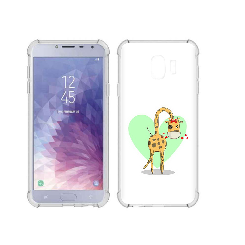 

Чехол MyPads Tocco для Samsung Galaxy J4 (2018) Влюбленный жираф 14 февраля, Прозрачный, Tocco