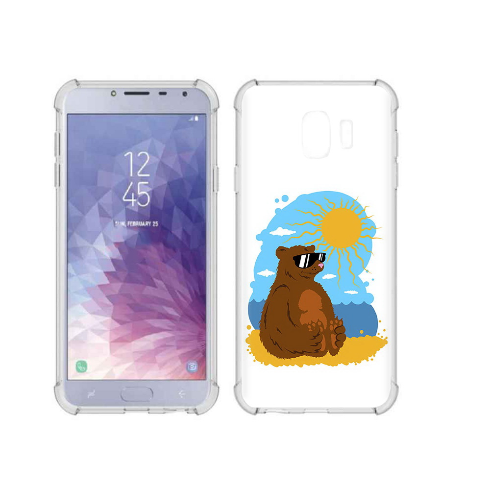 

Чехол MyPads Tocco для Samsung Galaxy J4 (2018) медведь на чиле, Прозрачный, Tocco