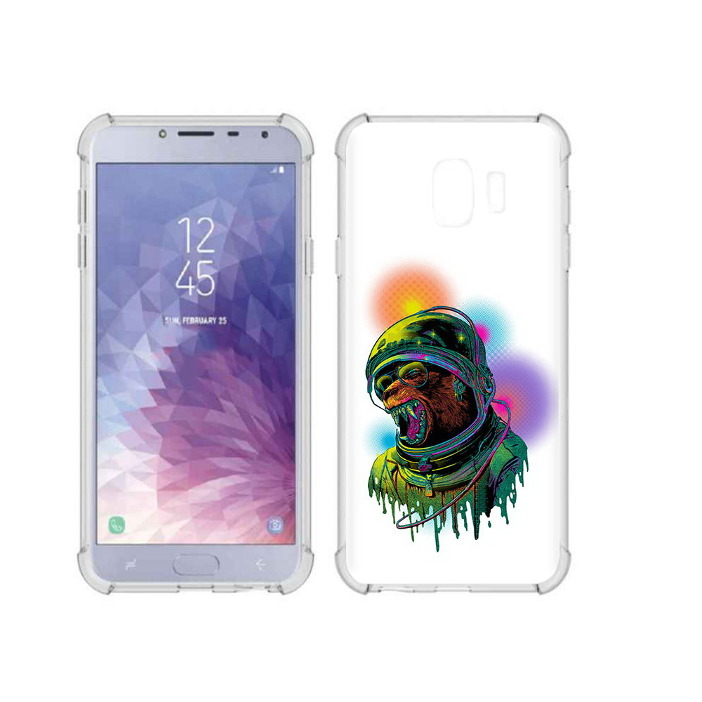 

Чехол MyPads Tocco для Samsung Galaxy J4 (2018) медведь космонавт, Прозрачный, Tocco