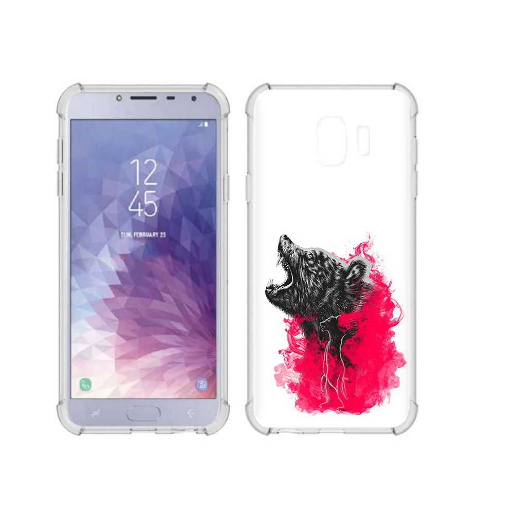 

Чехол MyPads Tocco для Samsung Galaxy J4 (2018) медведь в дымке, Прозрачный, Tocco