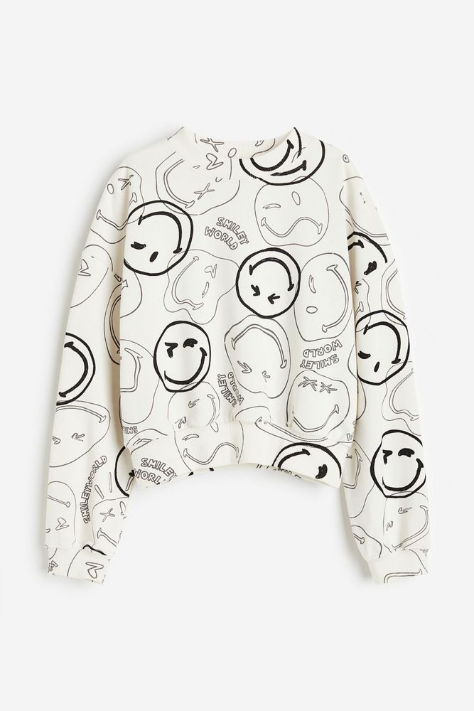 

Свитшот детский H&M 1184096, Белый, SmileyWorld, 170, 1184096