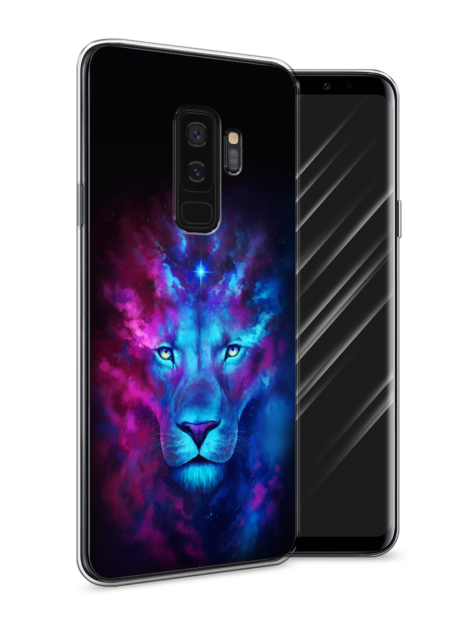 

Чехол Awog на Samsung Galaxy S9 + "Космический лев", Голубой, 25850-1