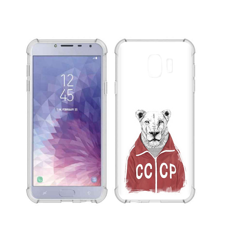 

Чехол MyPads Tocco для Samsung Galaxy J4 (2018) львица ссср, Прозрачный, Tocco