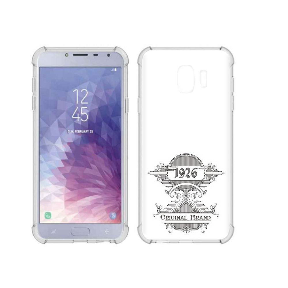 

Чехол MyPads Tocco для Samsung Galaxy J4 (2018) логотип черно белый, Прозрачный, Tocco