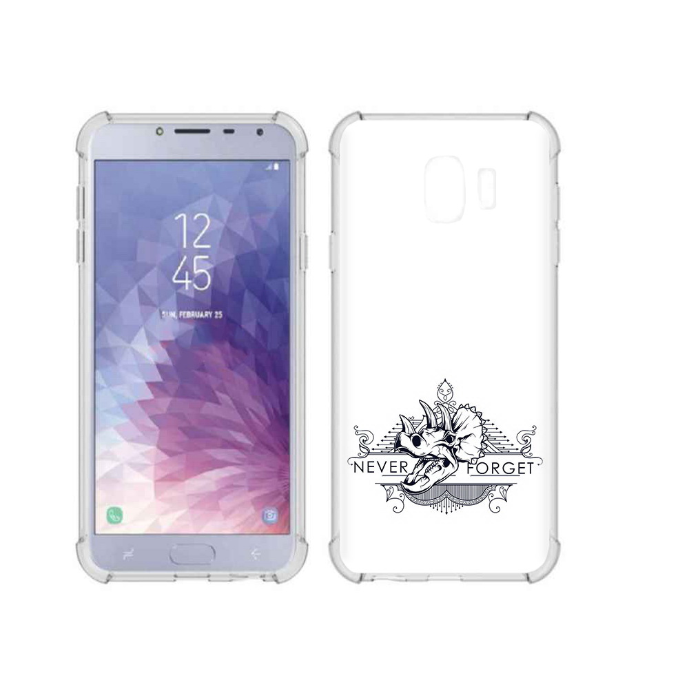 

Чехол MyPads Tocco для Samsung Galaxy J4 (2018) логотип носорога никогда не забуду, Прозрачный, Tocco
