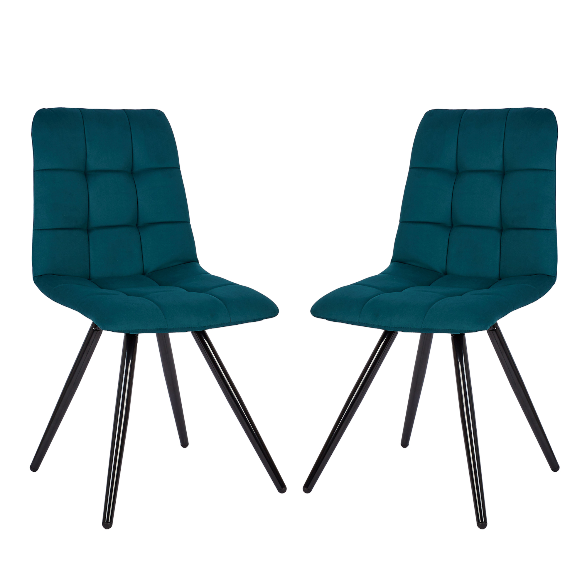 

Комплект из 2-х обеденных стульев Polini Home Berlin SM Темно-бирюзовый/черный, Berlin SM