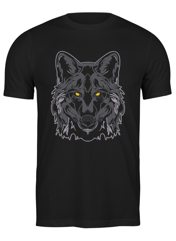 

Футболка мужская Printio Волк (wolf) черная L, Черный, Волк (wolf)